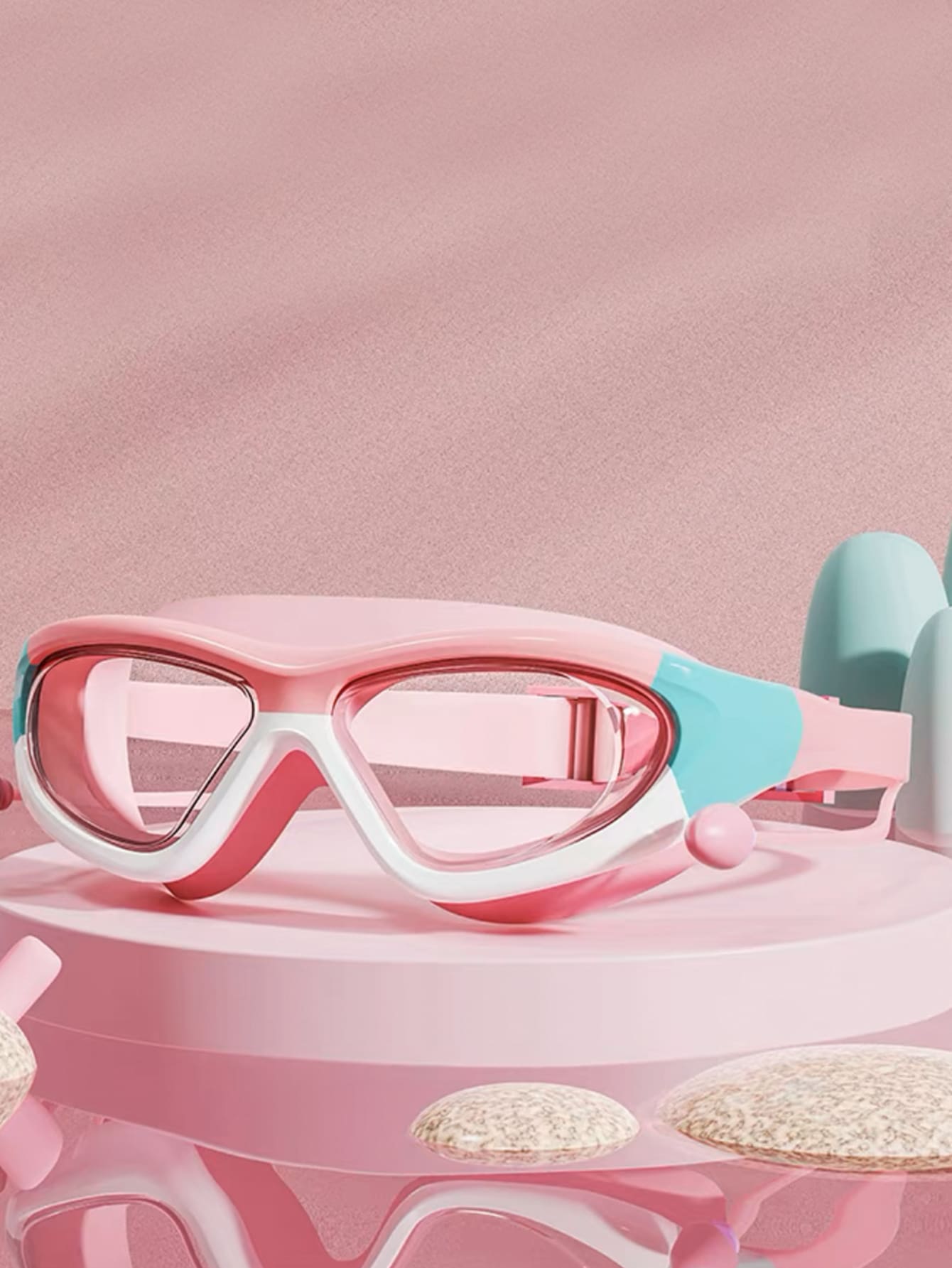 Swim Goggles Anti Fog Uv - Gafas de natación con montura grande