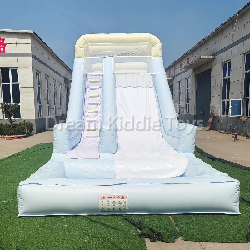 Water Slide Inflatable - Tobogán acuático inflable comercial con piscina
