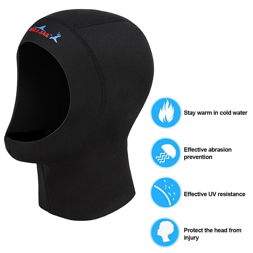 Snorkel Mask Full Face - Gorro de Neopreno de 1 mm