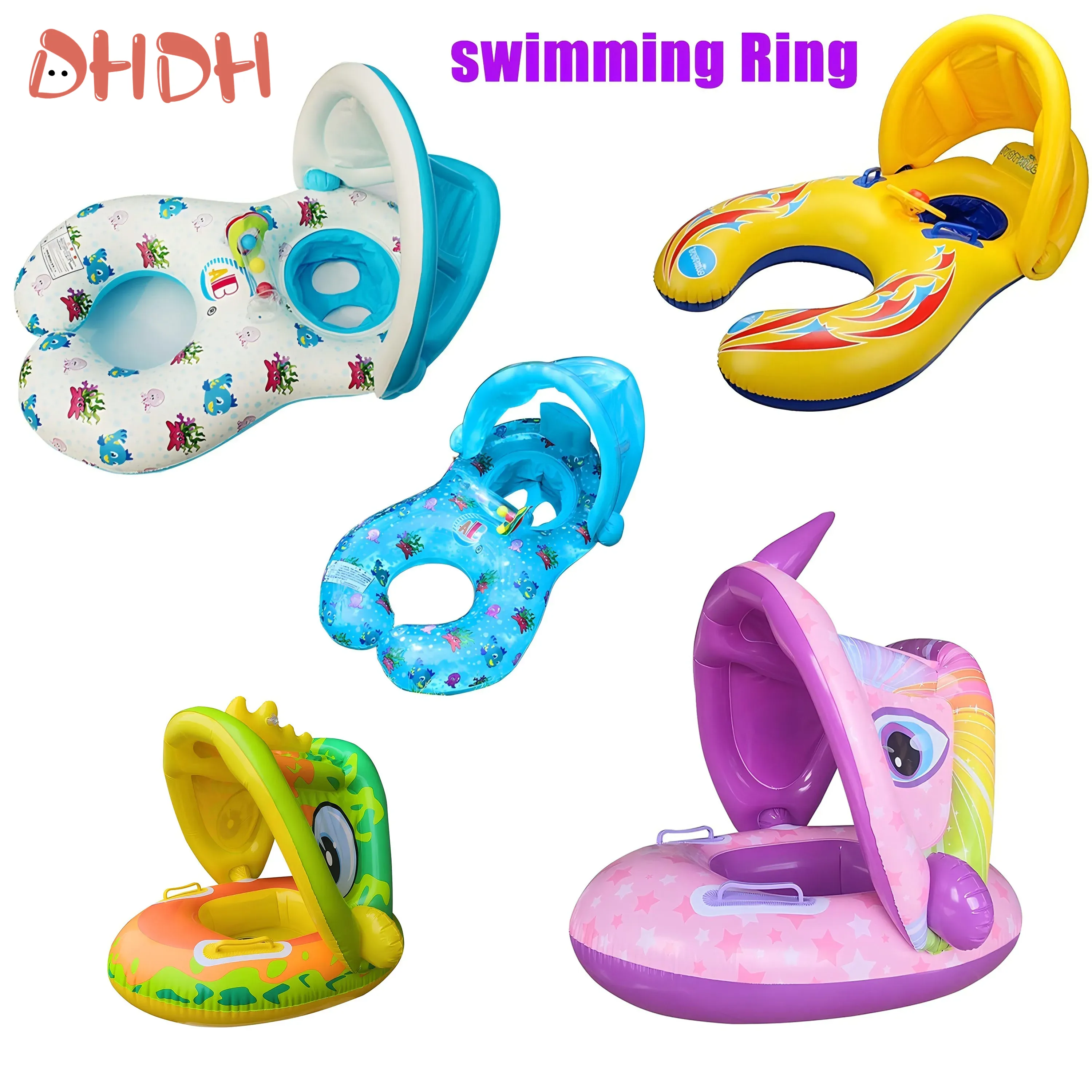 Pool Float Ring Inflatable - Flotador de Natación para Bebés con