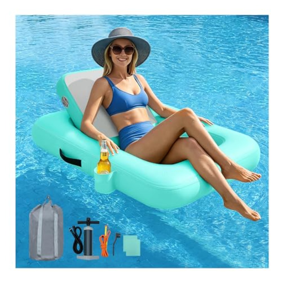 Pool Lounger Inflatable - Sillas Flotantes con Respaldo, Silla Flotante