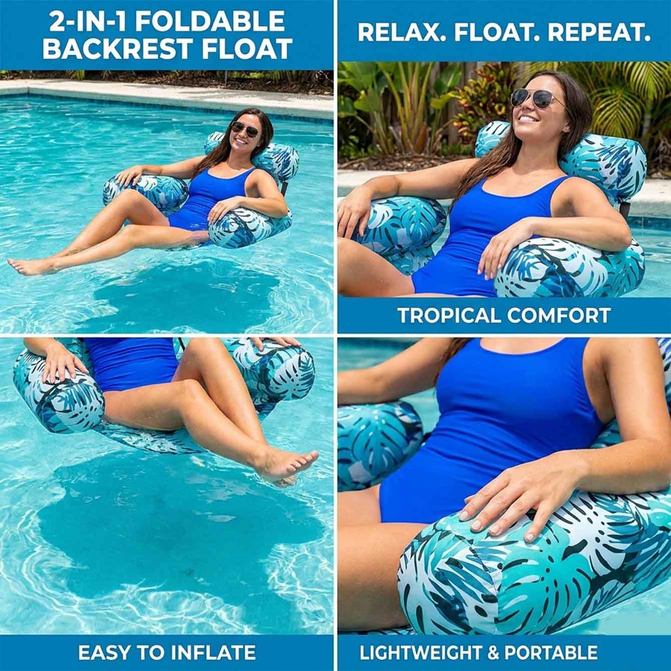 1PC Silla Flotante Inflable pa - Pool Lounger Inflatable reseña y precio