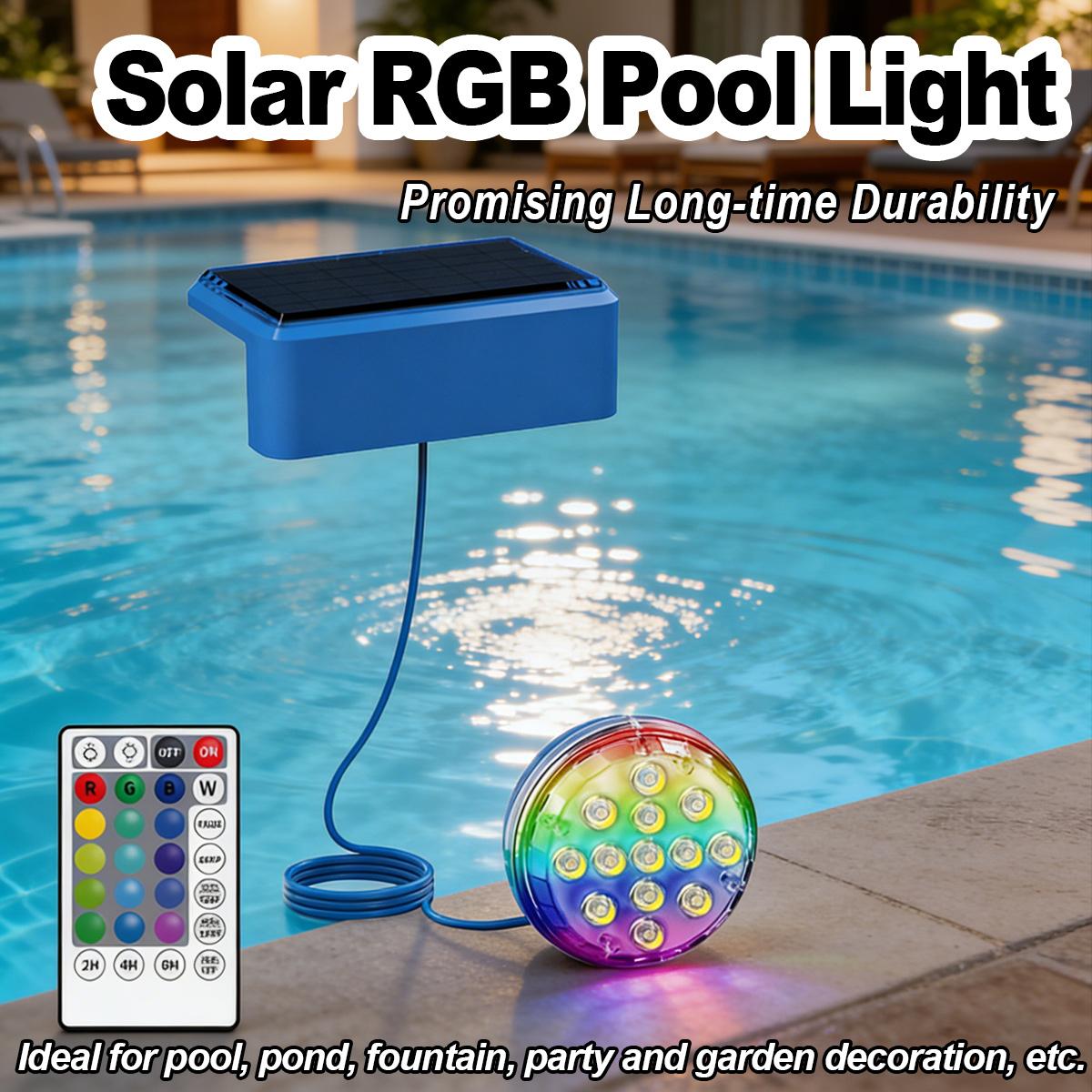 Luz Solar Subacuática para Pis - Pool Light Solar Rechargeable reseña y precio