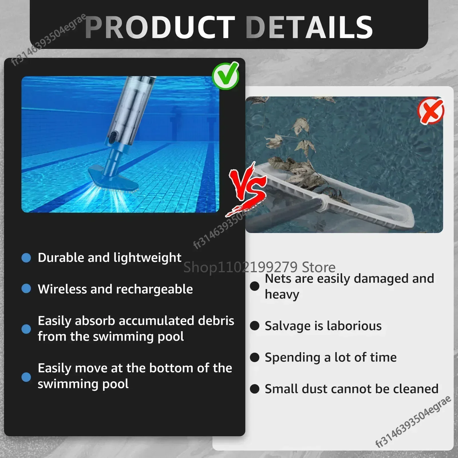 Nuevo Aspirador de piscina rec - Pool Vacuum Manual reseña y precio