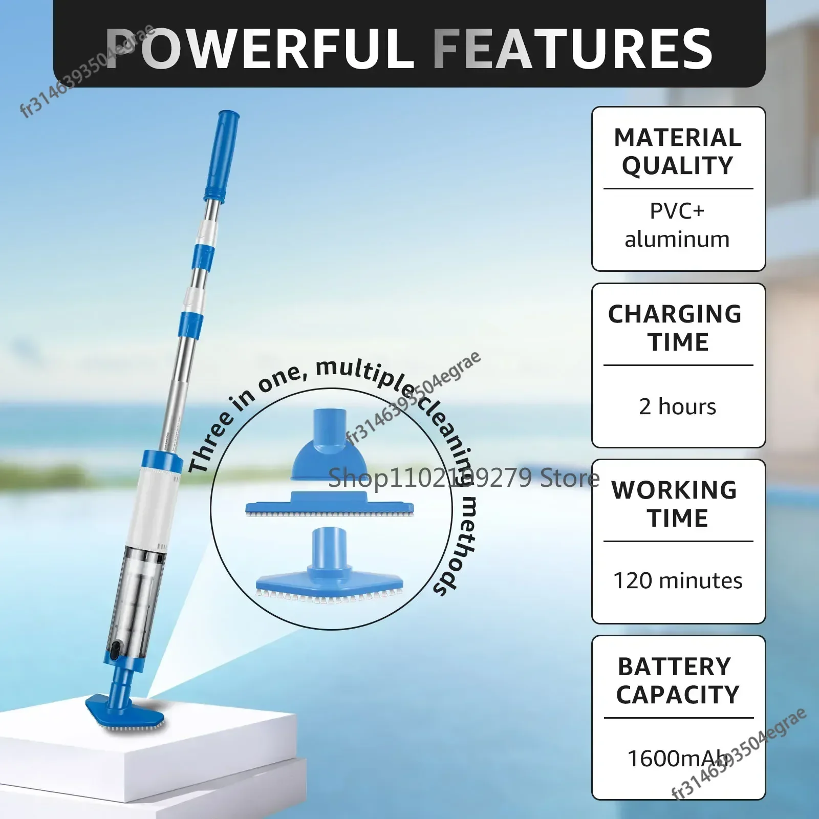 Nuevo Aspirador de piscina rec - Pool Vacuum Manual reseña y precio