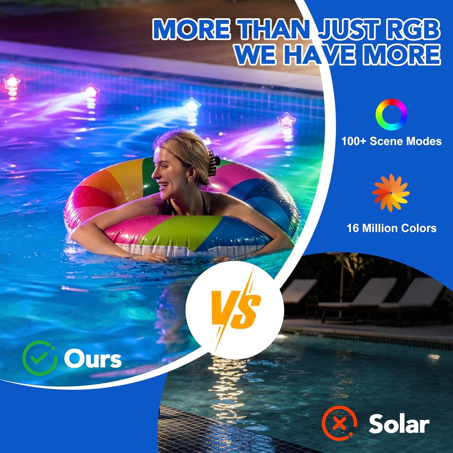 Luces Solares para Piscina Mul - Pool Light Solar Rechargeable reseña y precio