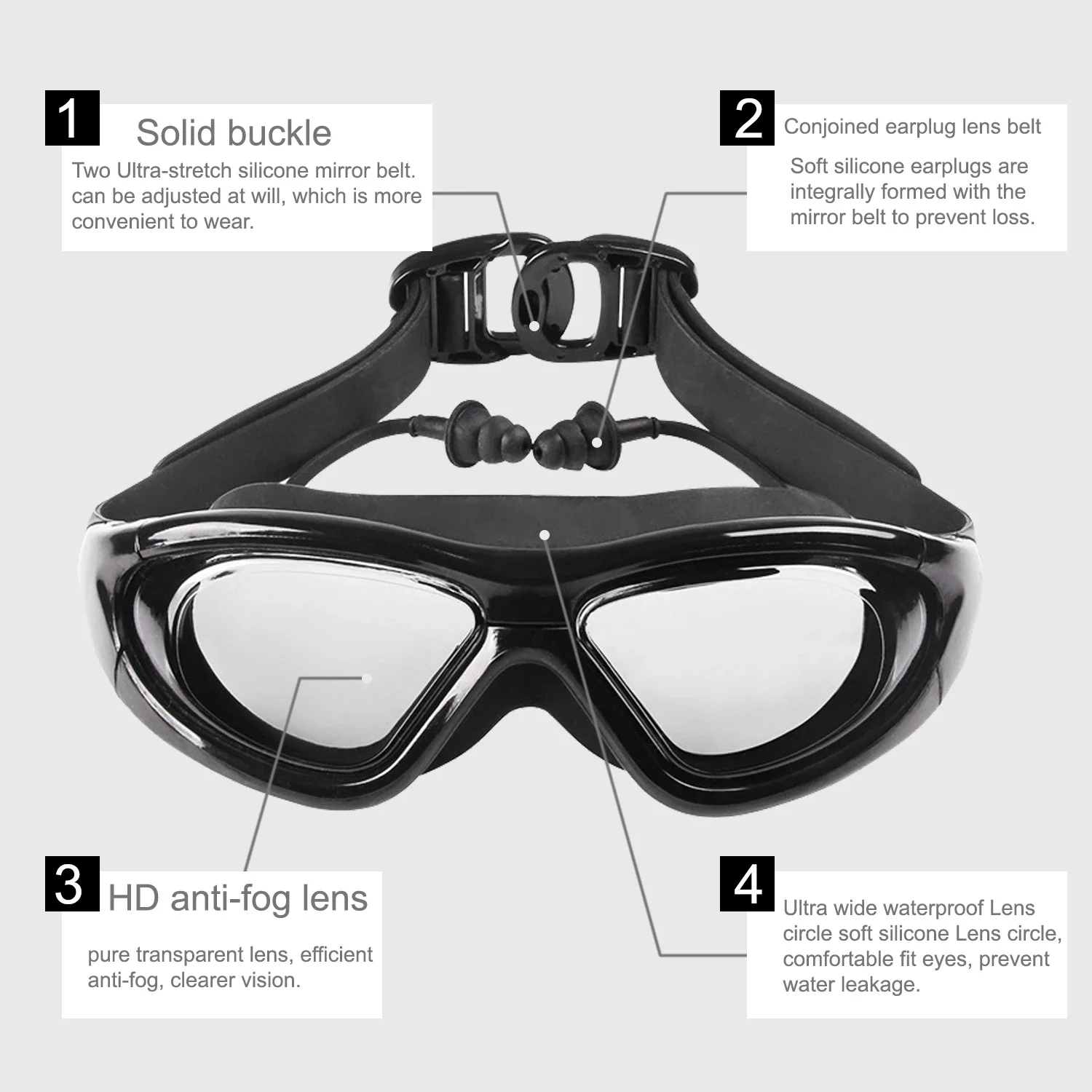 Gafas de natación para miopía  - Swim Goggles Anti Fog Uv reseña y precio