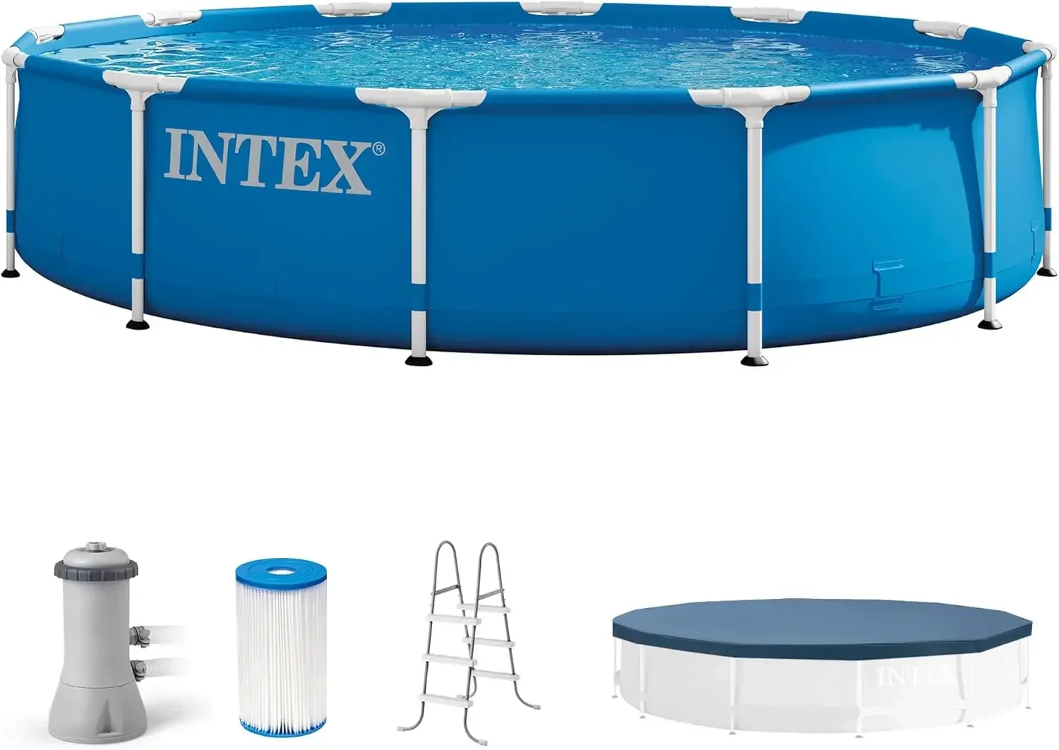 Piscina redonda metálica para  - Pool Ladder Above Ground reseña y precio