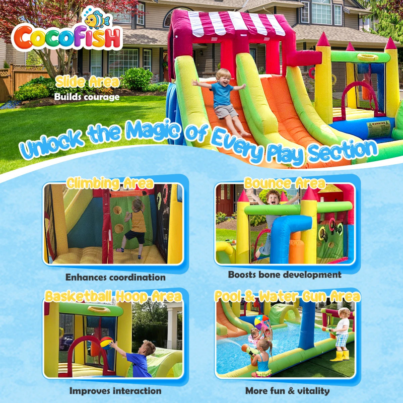 Cocofish Parque Acuático Infla - Water Slide Inflatable reseña y precio