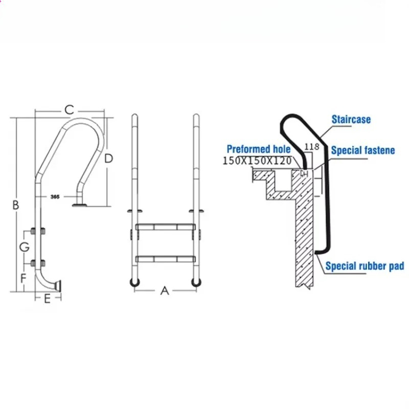 Escalera para Piscina Elevada  - Pool Ladder Above Ground reseña y precio