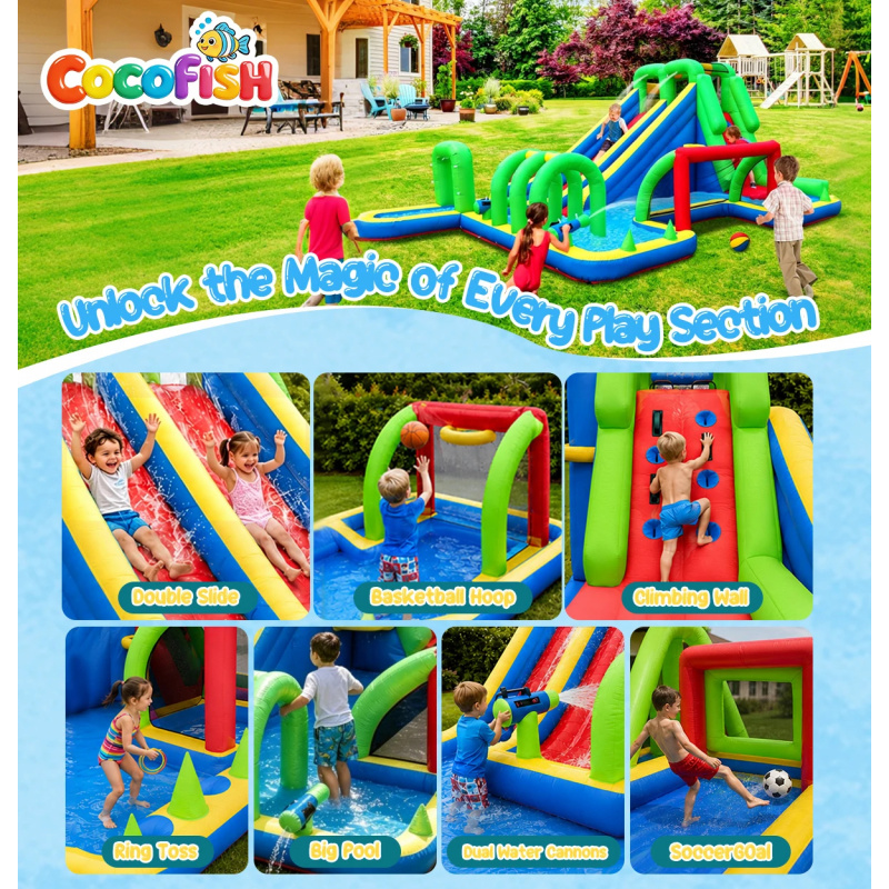 Cocofish Parque Acuático Infla - Water Slide Inflatable reseña y precio