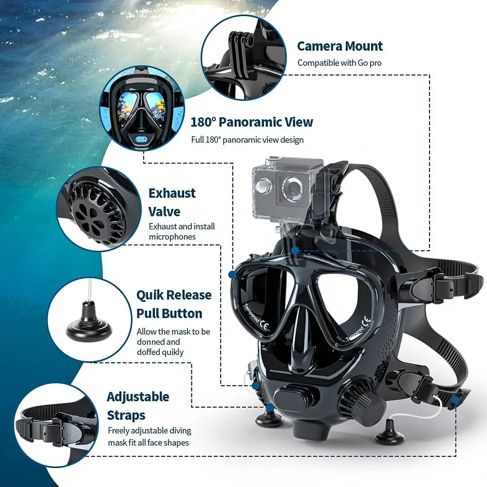 TRIMIX Máscara de buceo de car - Snorkel Mask Full Face reseña y precio