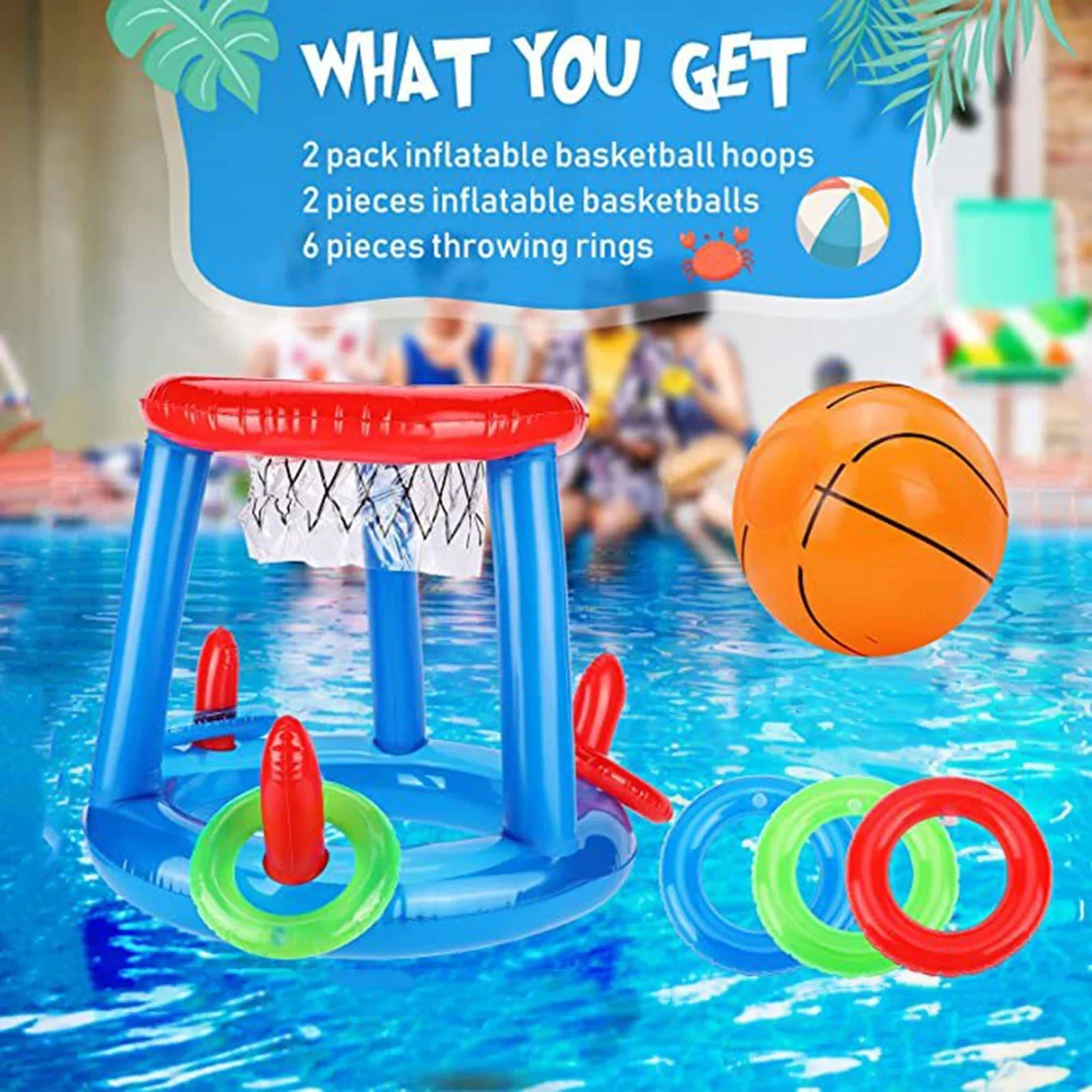 Juego de Aro de Baloncesto Inf - Pool Float Ring Inflatable reseña y precio
