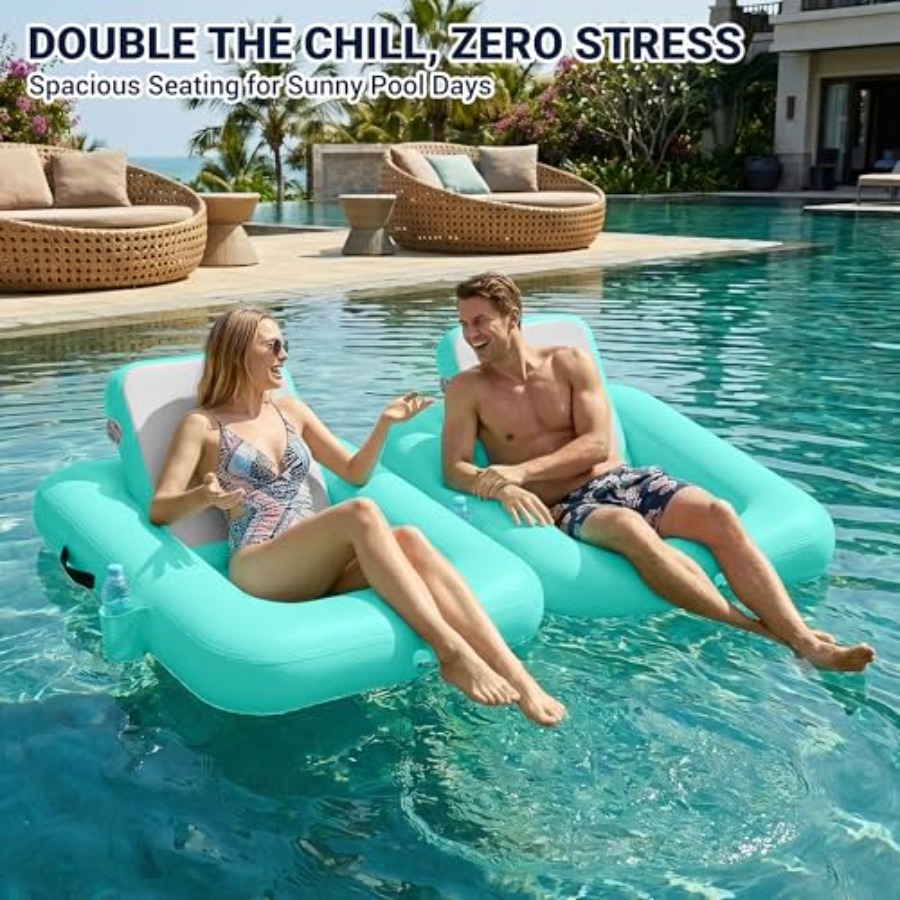 Sillas Flotantes con Respaldo, - Pool Lounger Inflatable reseña y precio