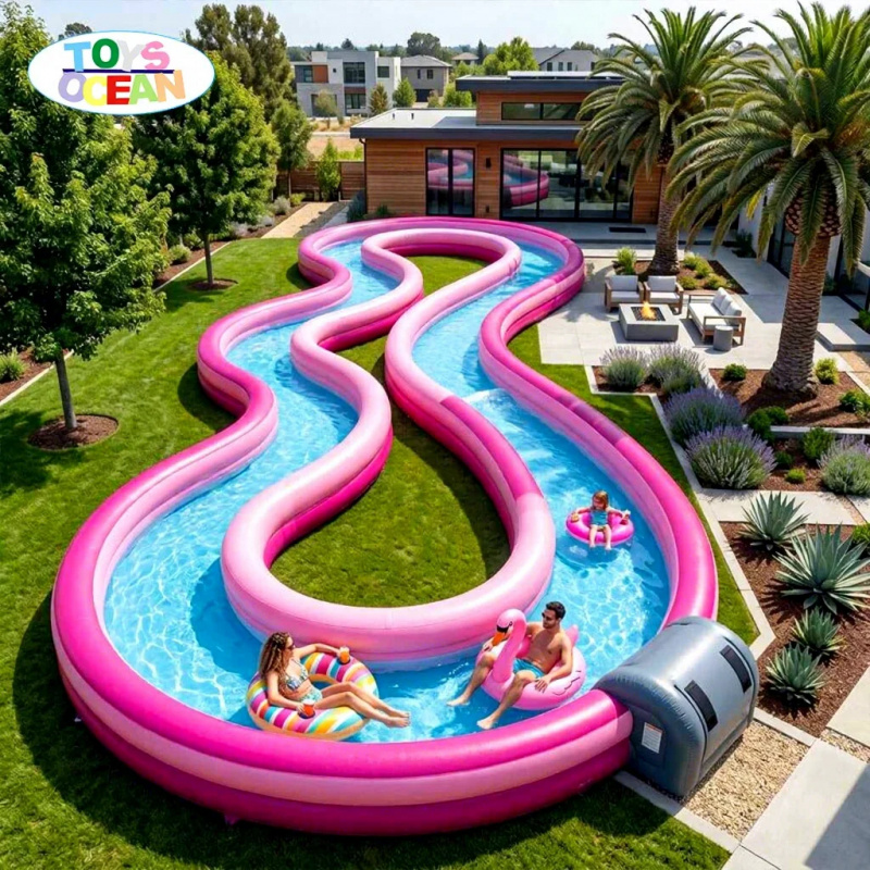 Río Inflable Comercial, Rosa O - Water Slide Inflatable reseña y precio