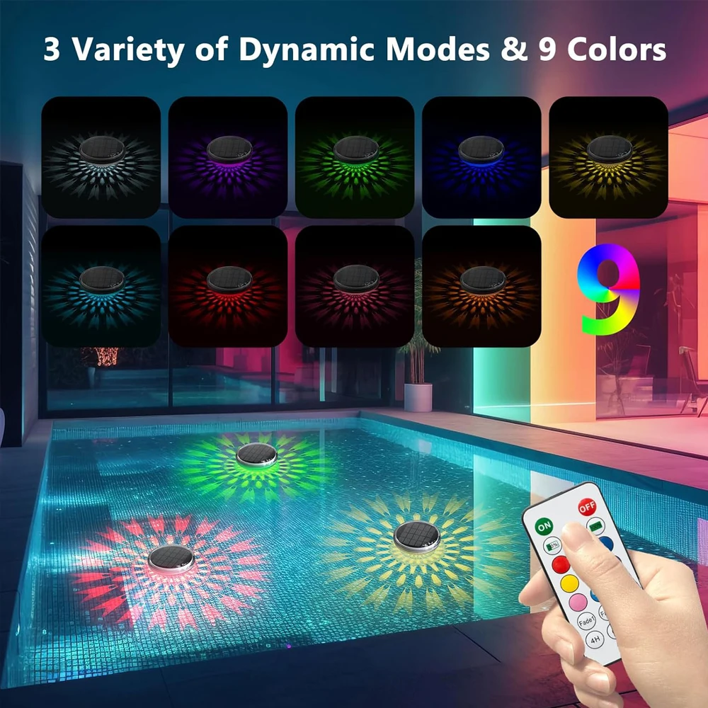 Bonitas luces flotantes solare - Pool Light Solar Rechargeable reseña y precio