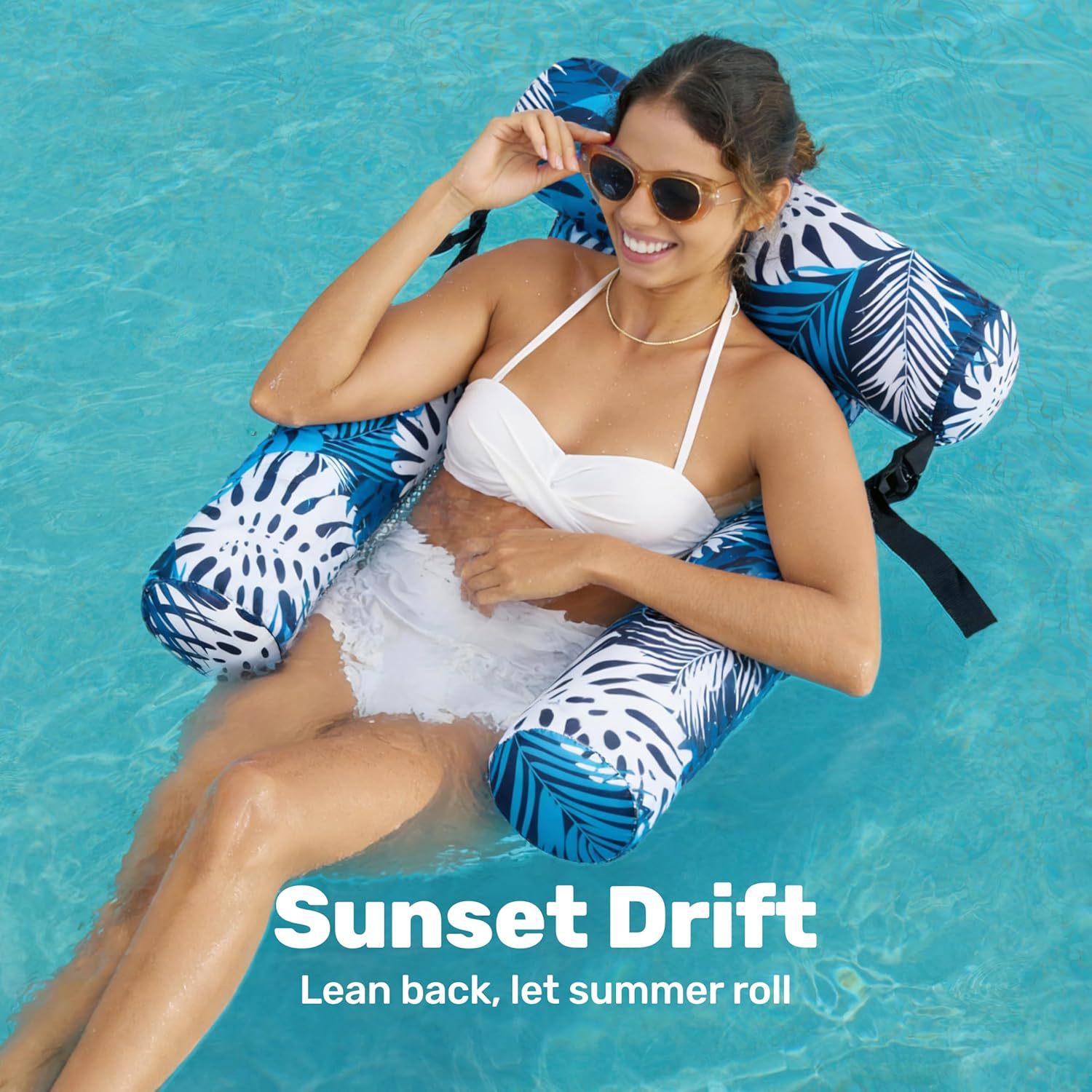 Silla inflable flotante para e - Pool Lounger Inflatable reseña y precio