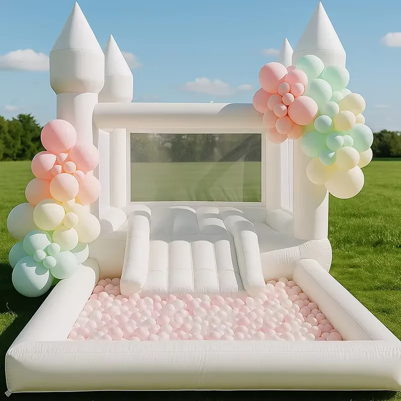 Castillo Inflable Blanco de 20 - Water Slide Inflatable reseña y precio